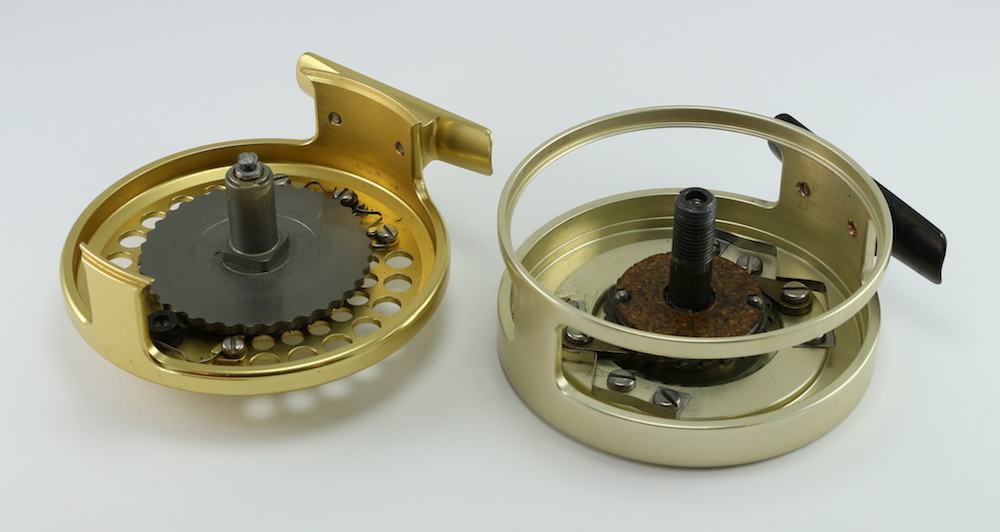 Fly Reel frame designs: on the left the Islander LS3, and on the right a Billy Pate Salmon