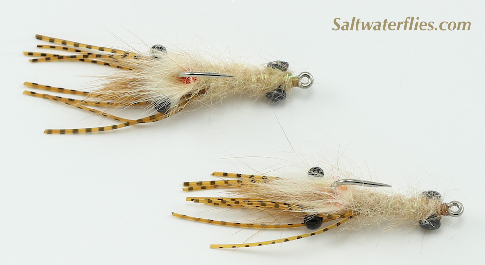 Fur Face Bonefish Shrimp Fly Lead Eye top view