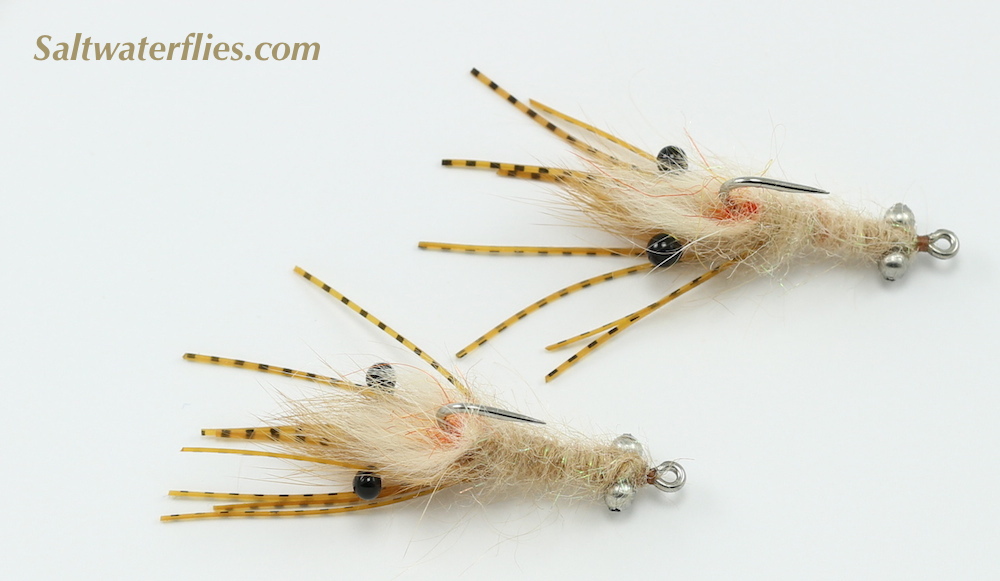 Fur Face Bonefish Shrimp Fly - Mantis Shrimp Fly - The Usual Bonefish Fly -  JH Shrimp Bonefish Fly 